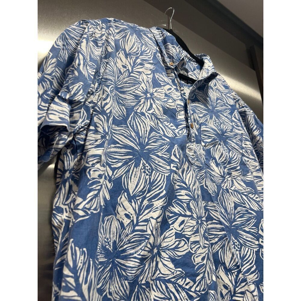 CHUBBIES THE NUTTER BUTTON DOWN SHIRT TROPICAL BLUE MENS XL - Picture 3 of 3